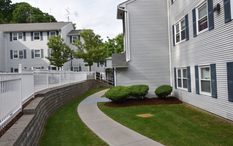 Hillside Village exterior walkway