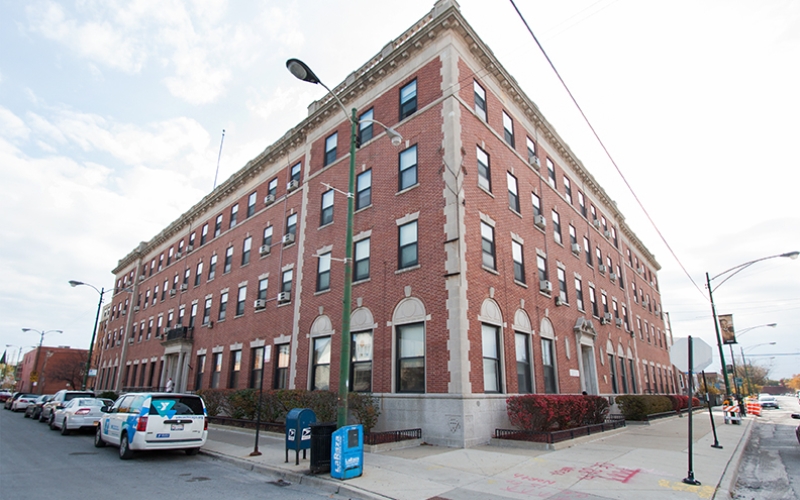 South Chicago Senior Housing brick building exterior 