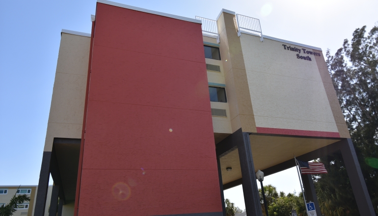 Trinity Towers South building facade 