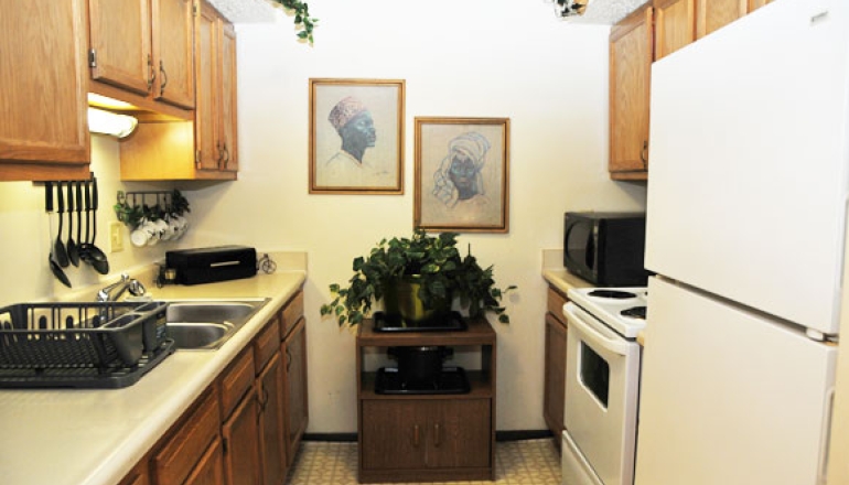 Woodlen Place unit kitchen