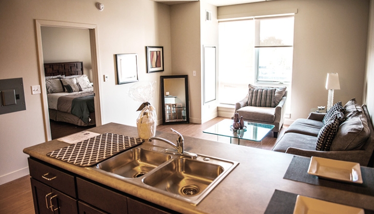 The Burnham unit livingroom