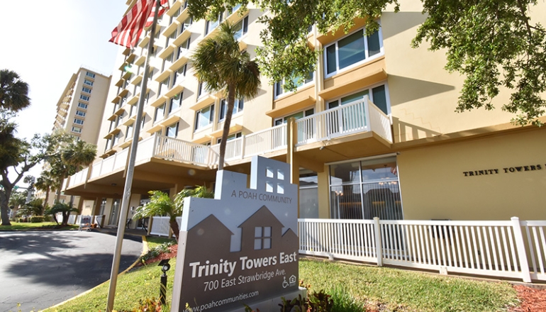 Trinity Towers East sign