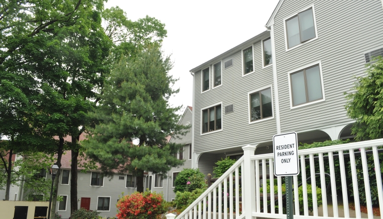 Machado House exterior and trees
