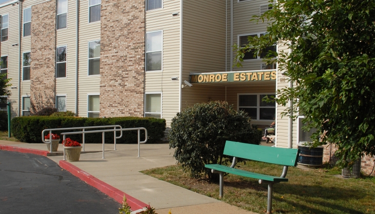 Monroe Estates exterior and plantings