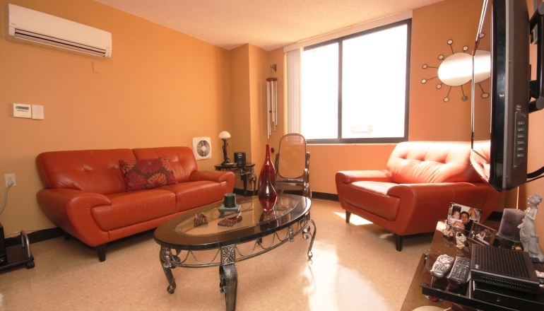 New Horizons Apartments unit living room