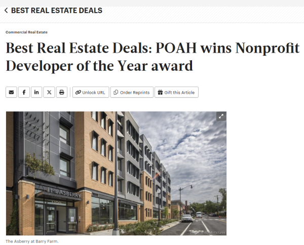 Washington Business Journal Award announcement