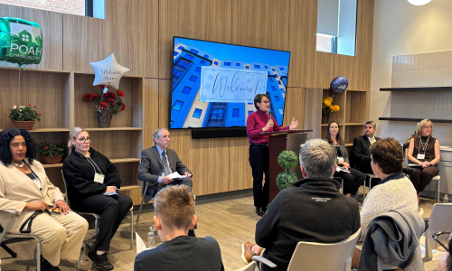 Speakers at the Clarendon celebration