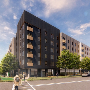 Mattapan Station building rendering