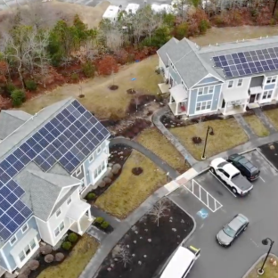Solar panels on roof