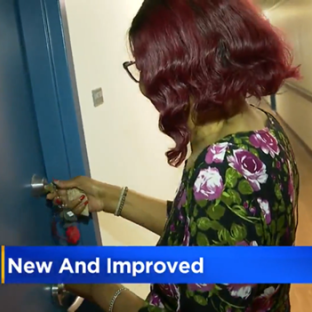 Resident unlocking door